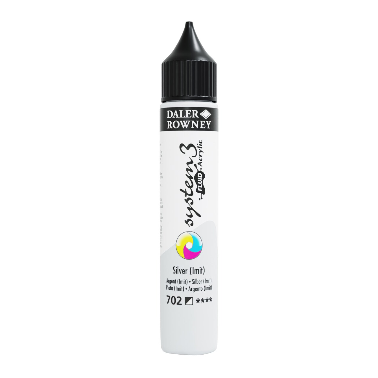 Daler-Rowney System 3 Fluid Acrylic, 29.5Ml, Silver Imitation